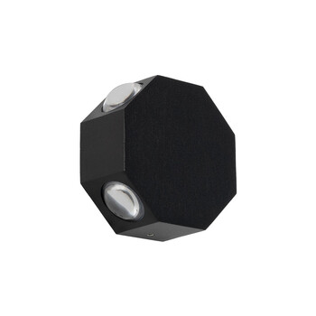 GLOBOSTAR® HIKARI 60687 Μοντέρνο Φωτιστικό Τοίχου - Απλίκα LED 8W 1000lm 30° AC 220-240V Αδιάβροχο IP65 Θερμό Λευκό 2700K - CREE XPE Chip & TÜV SÜD Driver - Μαύρο Ματ - Μ10 x Π4 x Υ10cm - 5 Χρόνια Εγγύηση
