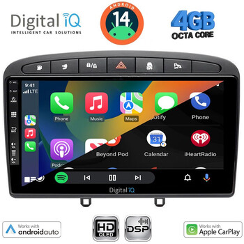 DIGITAL IQ BXF 6513BL_CPAA (9inc) MULTIMEDIA TABLET for PEUGEOT 308 mod.2007-2012 - RCZ mod.2009-2015 (BLACK)