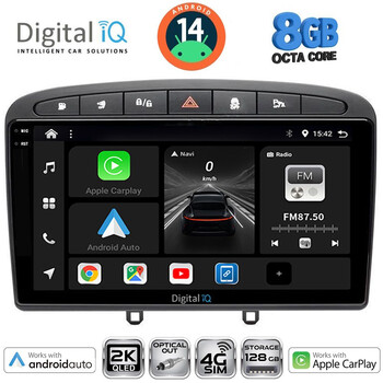 DIGITAL IQ BXK 20513BL_CPAA (9inc) MULTIMEDIA TABLET for PEUGEOT 308 mod.2007-2012 - RCZ mod.2009-2015 (BLACK)