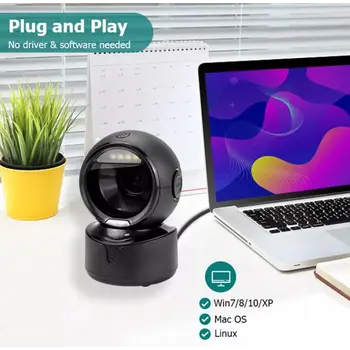 NETUM OMNIDIRECTIONAL HANDS-FREE DESKTOP BARCODE SCANNER