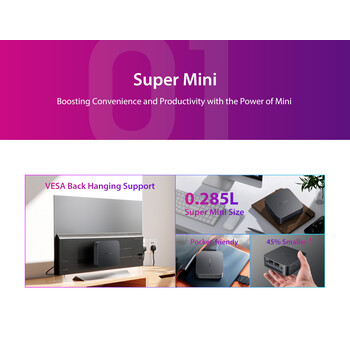BLACKVIEW MINI PC INTEL GEN12 INTEL N97 16GB RAM 1T M.2 SSD WIN11 PRO BLACK