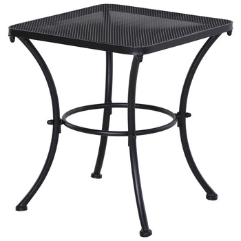 Τραπέζι σαλονιού Outsunny Square Steel Garden με διάτρητη κορυφή, 45x45x50 cm, μαύρο 84B-341
