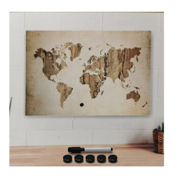 Μαγνητικός Πίνακας Ανακοινώσεων World Map 60 x 40 x 2 cm Bakaji 02839864