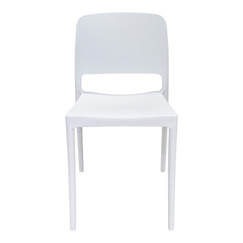 Καρέκλα Fenxy pakoworld pp σε λευκή απόχρωση 38x42x77εκ