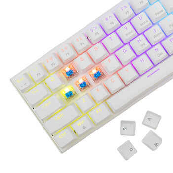 WHITE SHARK MECHANICAL KEYBOARD GK-002221V2 US BLUE SWITCH WAKIZASHI-2 WHITE WHITE SHARK MECHANICAL KEYBOARD GK-002221V2 US BLUE SWITCH WAKIZASHI-2 WHITE