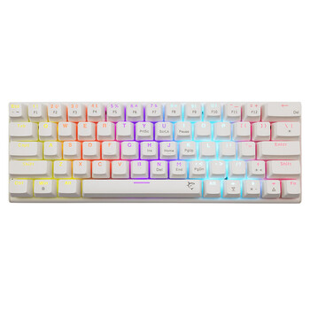 WHITE SHARK MECHANICAL KEYBOARD GK-002221V2 US BLUE SWITCH WAKIZASHI-2 WHITE WHITE SHARK MECHANICAL KEYBOARD GK-002221V2 US BLUE SWITCH WAKIZASHI-2 WHITE