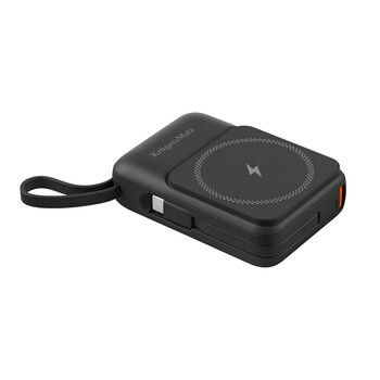 KM0913-B . Powerbank 10000mAh wireless με USB/USB-C/Lightning Mag Safe Kruger&Matz μαύρο