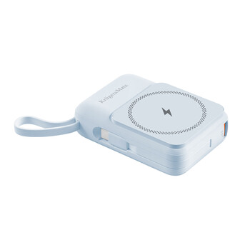 KM0913-BL . Powerbank 10000mAh wireless με USB/USB-C/Lightning Mag Safe Kruger&Matz γαλάζιο