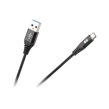 RB-6001-100-B . Καλώδιο USB - USB-C 1m Rebel μαύρο