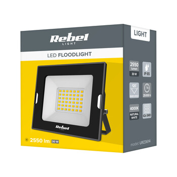 DM-3614 . Προβολέας LED 30W/230V 4000K IP65 (42x SMD2835) Rebel