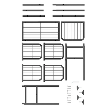 Ruhhy Ραφιέρα Φυτών 6 Επιπέδων Loft-Style από Μέταλλο – Μοντέρνος Οργανωτής Κήπου για το Σπίτι 26040