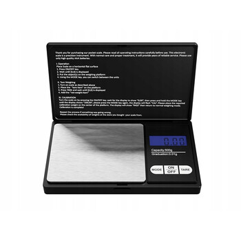 Verk Group Ακριβής Ηλεκτρονική Ζυγαριά 500g/0.1g για Κοσμήματα και Εργαστηριακή Χρήση 5907451361115