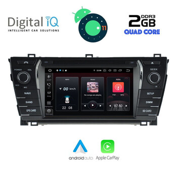 DIGITAL IQ MSR 412_CPA (7" DVD) MULTIMEDIA OEM TOYOTA COROLLA mod. 2012-2016