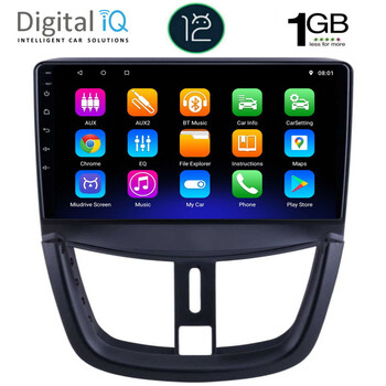 DIGITAL IQ RTA 1507_GPS (9inc) MULTIMEDIA TABLET OEM PEUGEOT 207 mod. 2007&gt;