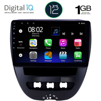 DIGITAL IQ RTA 1707_GPS (10inc) MULTIMEDIA TABLET OEM CITROEN C1 - PEUGEOT 107 - TOYOTA AYGO mod. 2005-2014