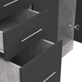 Σύνθεση κουζίνας Festa I pakoworld μελαμίνη σε ανθρακί και πάγκο σε sonoma απόχρωση 100x60x85εκ Σύνθεση κουζίνας Festa I pakoworld μελαμίνη σε ανθρακί και πάγκο σε sonoma απόχρωση 100x60x85εκ