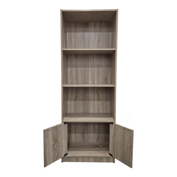 Βιβλιοθήκη Tekaro pakoworld σε sonoma απόχρωση 60x29x166εκ