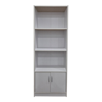 Βιβλιοθήκη Tekaro pakoworld σε λευκή απόχρωση 60x29x166εκ