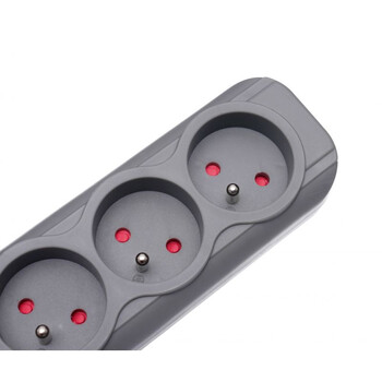 Πολύπριζο με 5 Υποδοχές + 2 Θύρες USB & Καλώδιο 1,5m Γκρι KD-4033