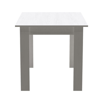 Τραπεζαρία Manka-Ezra pakoworld σετ 5τεμ σε λευκή απόχρωση 110x80x77εκ