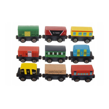 Ξύλινο Τρενάκι με 12 Βαγόνια Kruzzel 23522