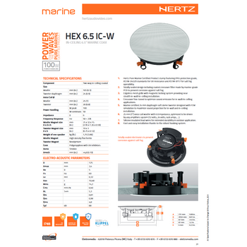 Ηχεία Marine – Hertz HEX 6.5 IC-W