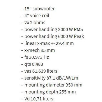 DD AUDIO - REDLINE 815d D2