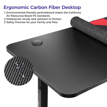 Gaming Γραφείο - Eureka Ergonomic® ERK-GIP-P47B-ZXV1 120x60x76.8εκ.