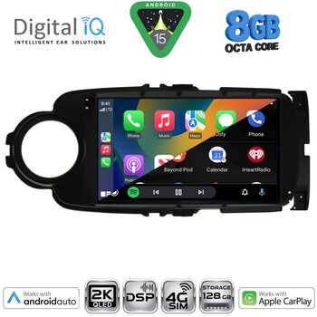 DIGITAL IQ BXF 11737BL_CPAA (9inc) MULTIMEDIA TABLET for TOYOTA YARIS mod. 2011-2015 (BLACK)