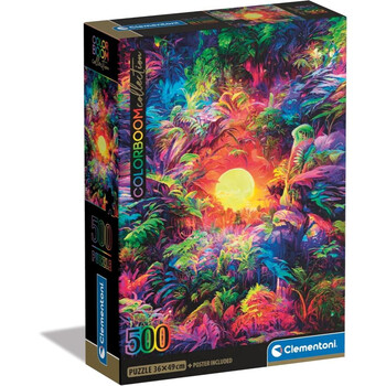 Clementoni Puzzle ColorBoom Collection - Psychedelic Jungle Sunrise 500pcs (35530) (CLE35530)