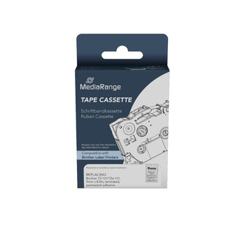 Ετικέτες Γενικής Χρήσης Mediarange (Brother TZ-121/TZe-121, 9mm, 8m, Laminated and Permanent Adhesive, Black on Clear) (MRBTZ121) Ετικέτες Γενικής Χρήσης Mediarange (Brother TZ-121/TZe-121, 9mm, 8m, Laminated and Permanent Adhesive, Black on Clear) (MRBTZ121)