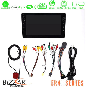 Bizzar fr4 Series 4core Android12 2+16gb Navigation Multimedia Tablet 9″ (1din) u-bl-r4-Uv91