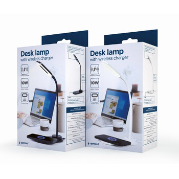 GEMBIRD DESK LAMP WITH WIRELESS CHARGER BLACK