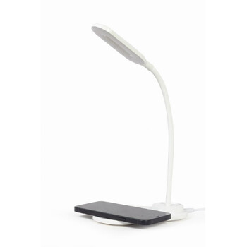 GEMBIRD DESK LAMP WITH WIRELESS CHARGER WHITE