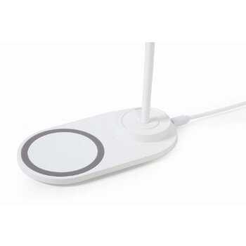 GEMBIRD DESK LAMP WITH WIRELESS CHARGER WHITE