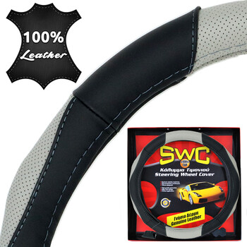 Autoline  ΚΑΛΥΜΜΑ ΤΙΜΟΝΙΟΥ ΔΕΡΜΑ CURVES 38cm - ΜΑΥΡΟ/ΓΚΡΙ
