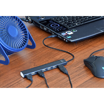 GEMBIRD USB 2.0 7-PORT HUB BLACK