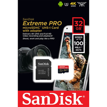 Sandisk Memory 32GB Extreme PRO microSDHC UHS-I Card with adapter (SDSQXCG-032G-GN6MA) (SANSDSQXCG-032G-GN6MA) Sandisk Memory 32GB Extreme PRO microSDHC UHS-I Card with adapter (SDSQXCG-032G-GN6MA) (SANSDSQXCG-032G-GN6MA)