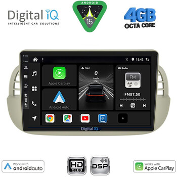 DIGITAL IQ BXF 6130BG_CPAA (9inc) MULTIMEDIA TABLET for FIAT 500 mod. 2007-2015 (BEIGE)