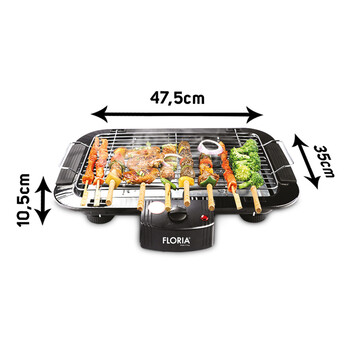 Zilan Ηλεκτρικό Μπάρμπεκιου 2000 Watt Zln2867 Zilan Ηλεκτρικό Μπάρμπεκιου 2000 Watt Zln2867