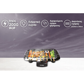 Zilan Ηλεκτρικό Μπάρμπεκιου 2000 Watt Zln2867 Zilan Ηλεκτρικό Μπάρμπεκιου 2000 Watt Zln2867