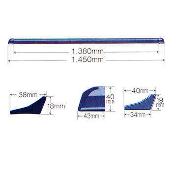 OEM  ΣΠΟΙΛΕΡ ΜΑΥΡΟ PVC UNIVERSAL 1,45m