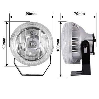 DLAA  ΠΡΟΒΟΛΕΙΣ ΟΜΙΧΛΗΣ ME LED ANGEL EYE H3 12V 55W 2 ΤΕΜ.