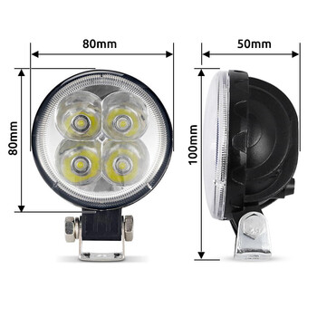 OEM  ΠΡΟΒΟΛΑΚΙ LED SPOT EPISTAR Φ 80mm 12W 10-30V 880LM, 6000-6500K