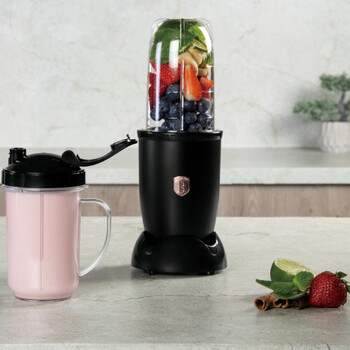 Berlinger Haus Μπλέντερ με 2 Κανάτες και Λεπίδες από Ανοξείδωτο Ατσάλι 18/10, 400w Black Rose Collection bh-9506