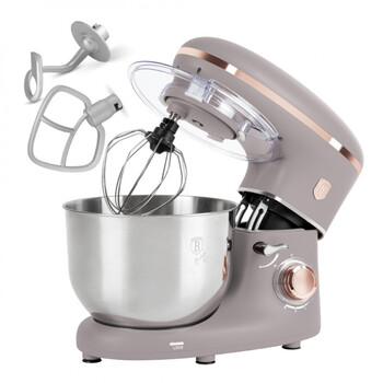 Berlinger Haus Επιτραπέζιο Μίξερ - Κουζινομηχανή με Κάδο 6lt από Ανοξείδωτο Ατσάλι 18/10 1300w Taupe Collection bh-9508