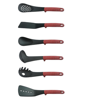 Royalty Line σετ Εργαλεία Κουζίνας με Βάση Στήριξης 7τμχ σε Καφέ Χρώμα, rl-u06