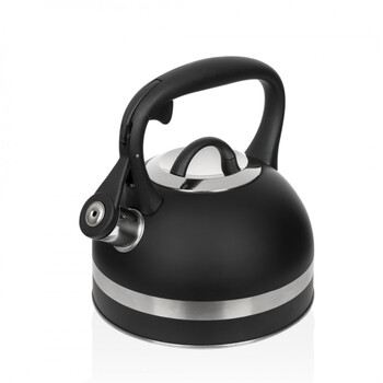 Βραστήρας - Τσαγιέρα με Σφυρίχτρα από Ανοξείδωτο Ατσάλι σε Μαύρο Χρώμα  Zilan Zln1283