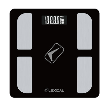 Ψηφιακή Ζυγαριά Μπάνιου έως 180kg με Application Μαύρη Lexical lbs-4370