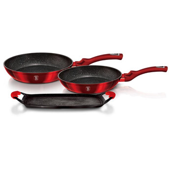 Berlinger Haus σετ Τηγάνια 2τμχ. με Αντικολλητική Πλάκα Ψησίματος bh-1668